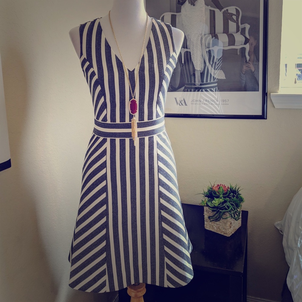 Stripped J crew dress